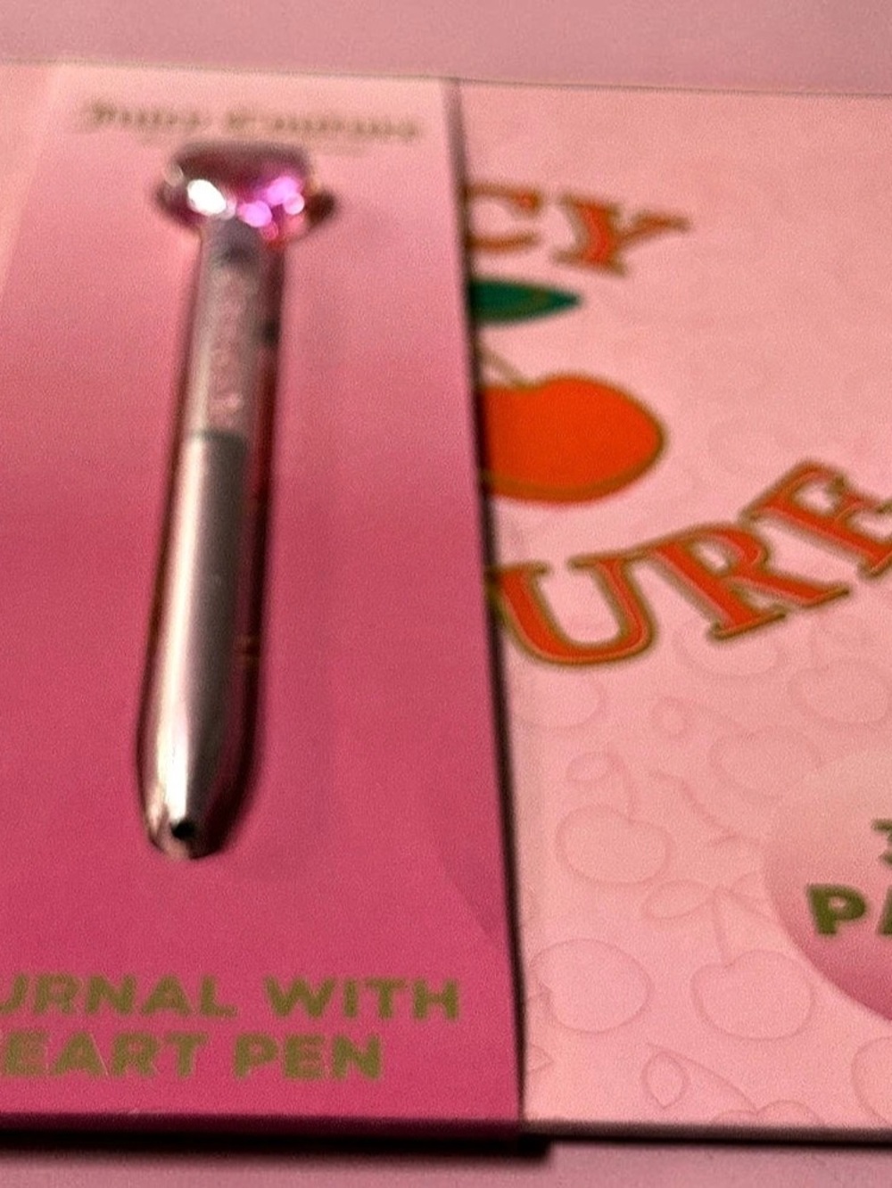 Juicy Couture Journal with Heart Pen - 316 Pages Pink